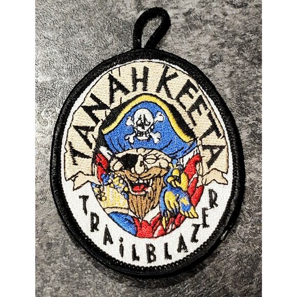 Vintage Original BSA Boy Scouts Camp TANAH KEETA Pirate Embroidered Oval Patch - Picture 1 of 5